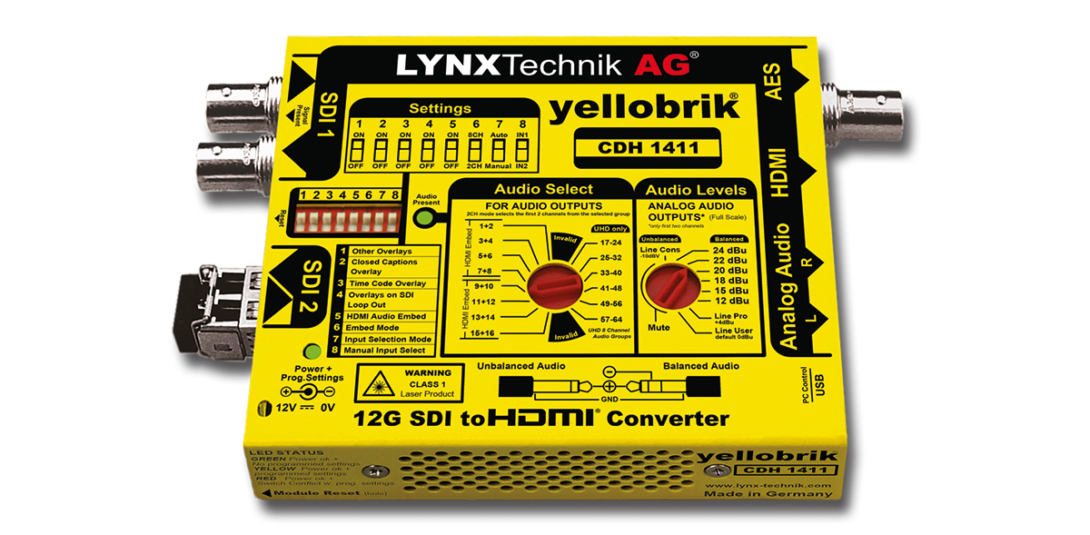 Yeni LYNX Technik yellobrik CDH 1411 12G SDI HDMI Çevirici